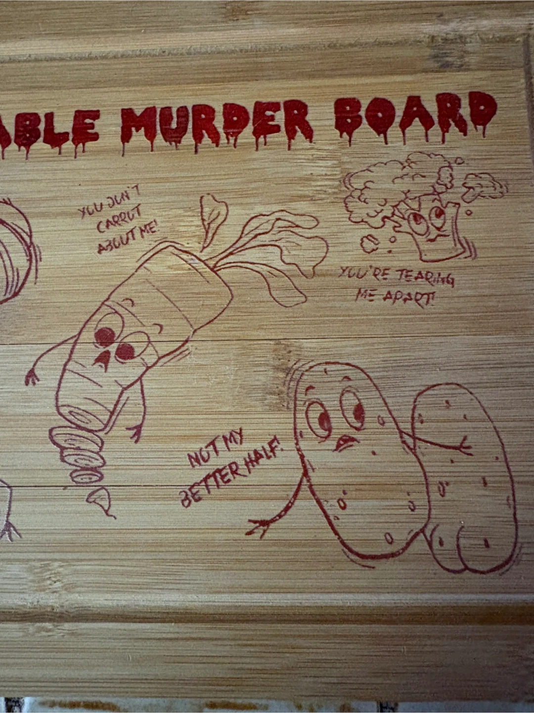 Vegetable Murder Board Cutting Board - photo 3