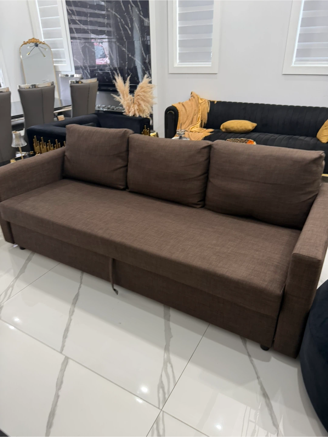 Convertible Brown Sofa Bed