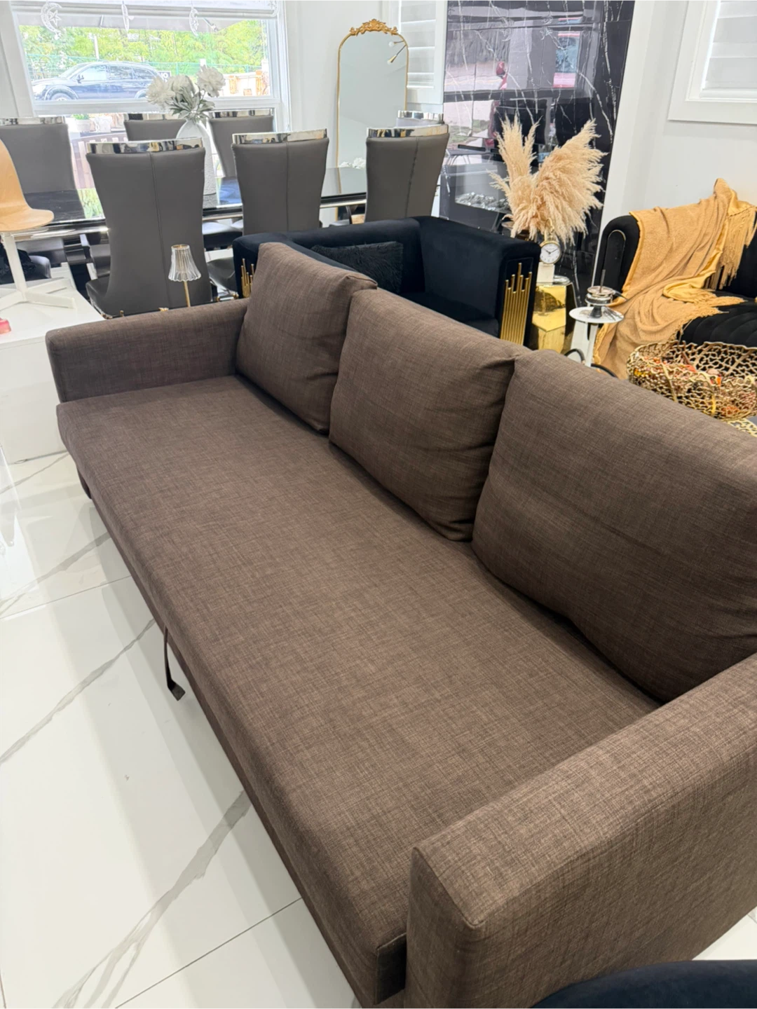 Convertible Brown Sofa Bed - photo 2