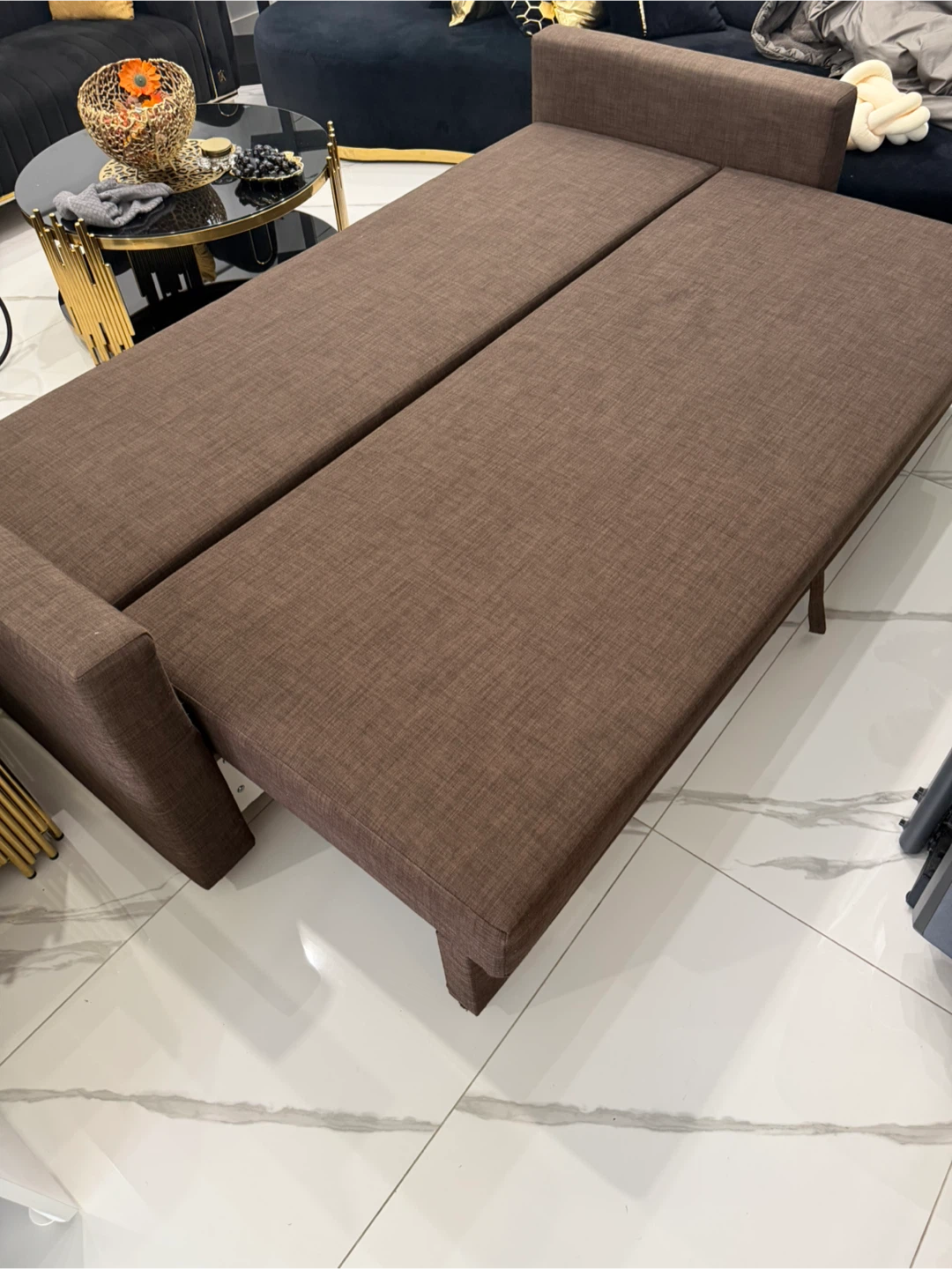 Convertible Brown Sofa Bed - photo 5