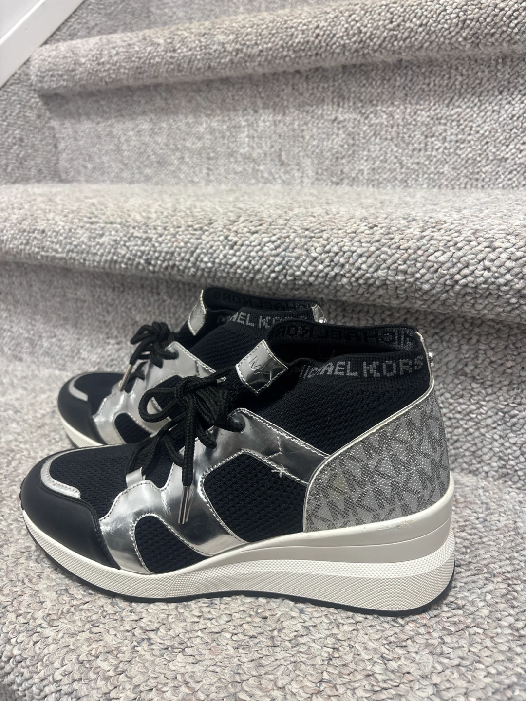 Michael Kors Black and Silver Sneakers