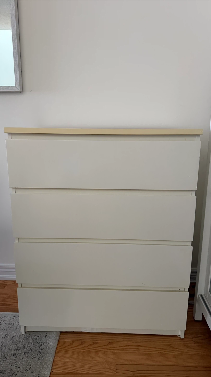 White 4-Drawer Chest
