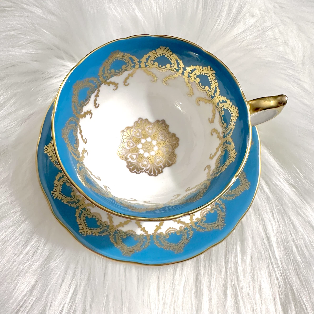 Aynsley turquoise teacup