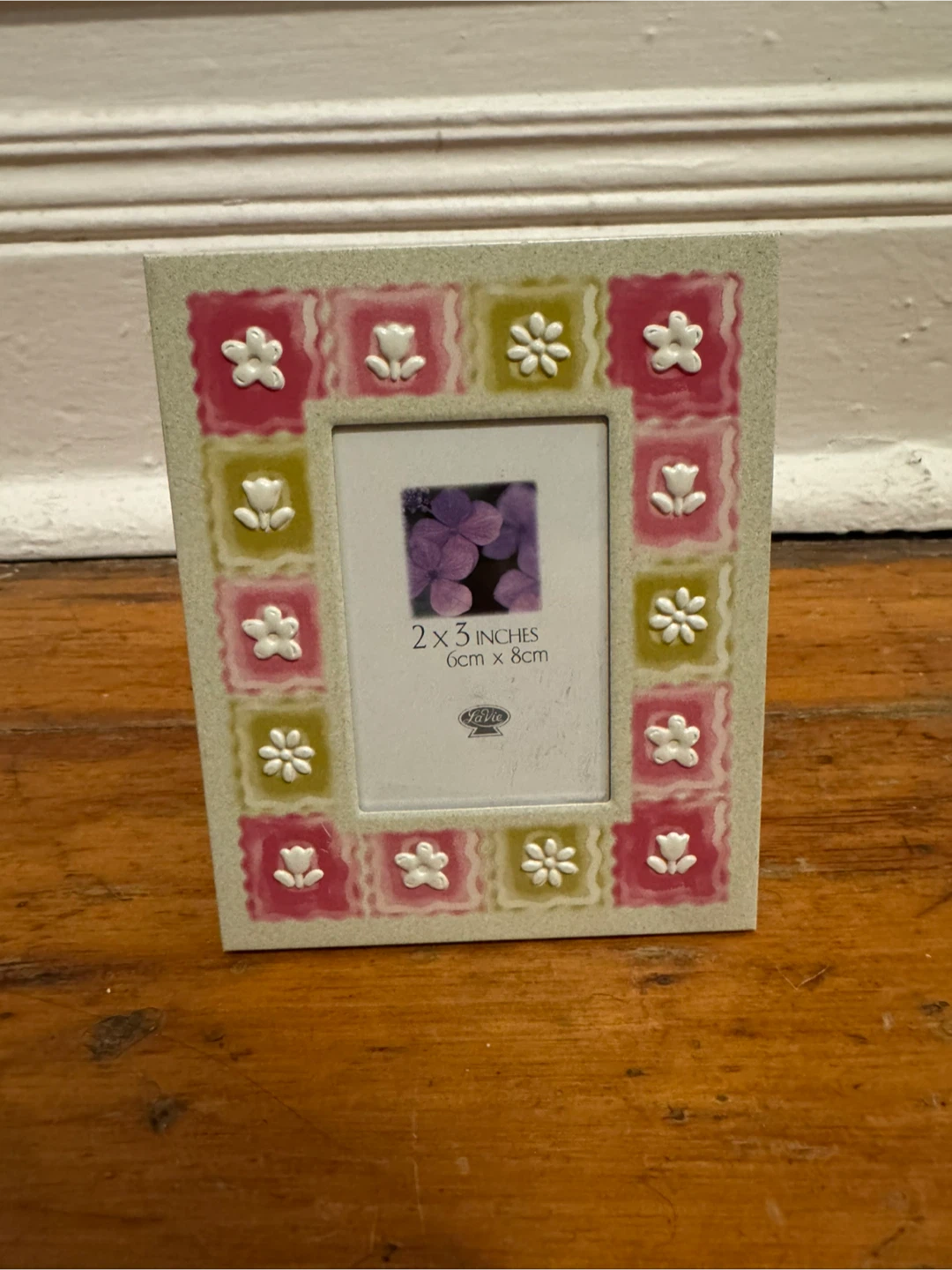 Vintage Mini Floral Picture Frame 2x3 Pink Green Y2K Cottagecore