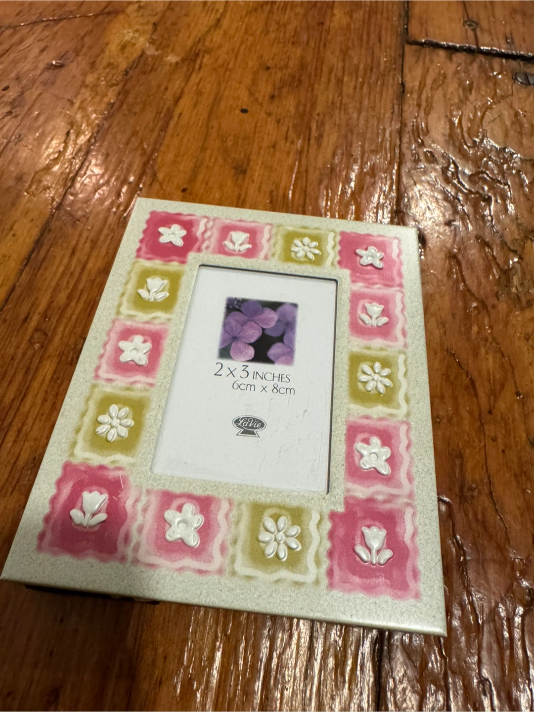Vintage Mini Floral Picture Frame 2x3 Pink Green Y2K Cottagecore - photo 2