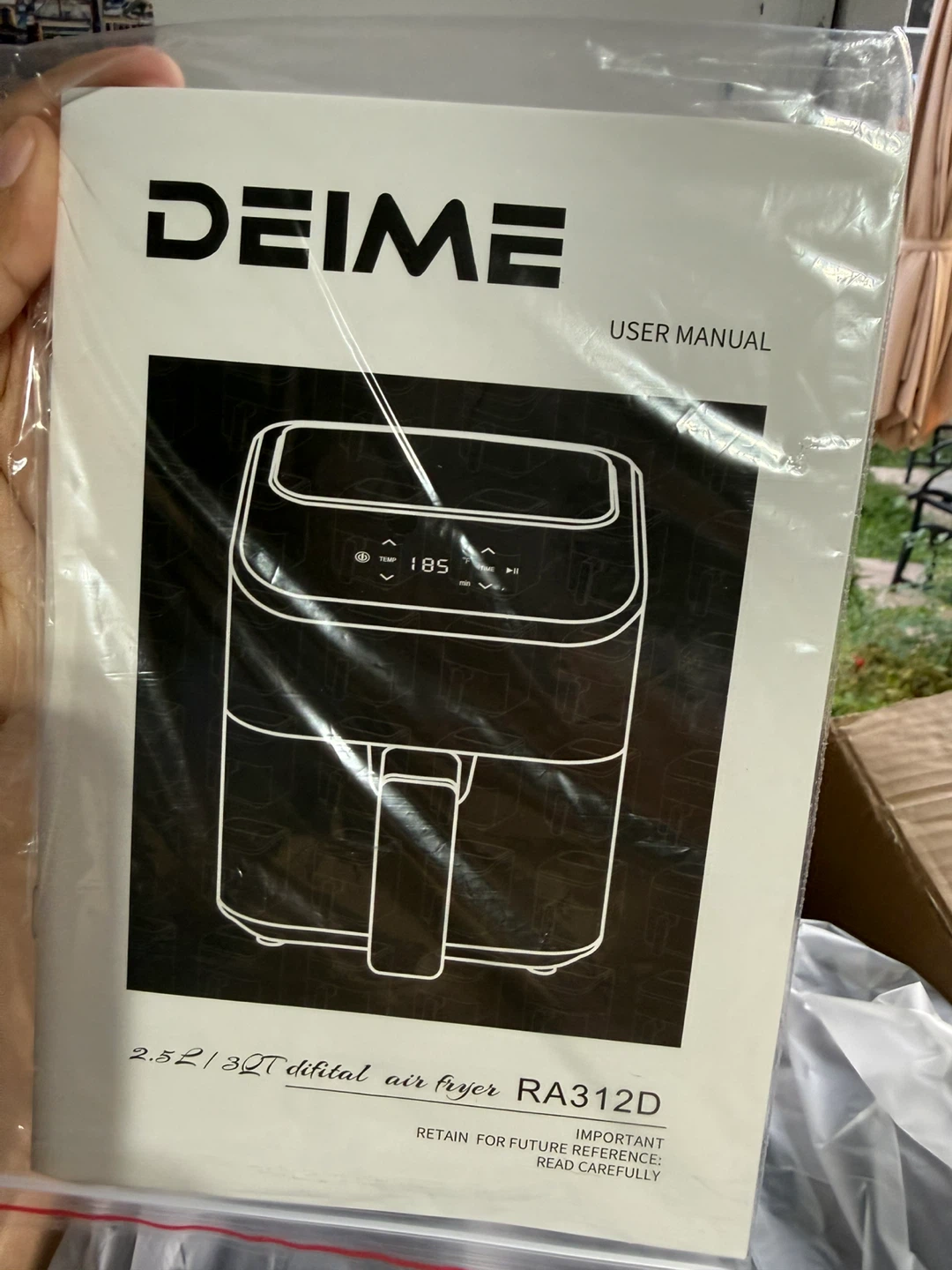 Deime Digital Air Fryer RA312D 3QT Black - photo 2