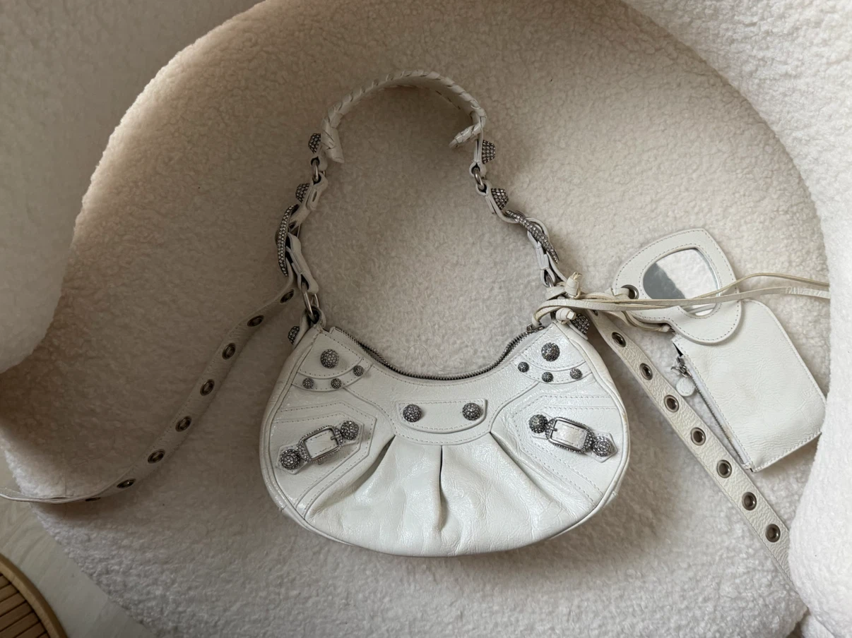 Balenciaga Le Cagole Shoulder Bag White
