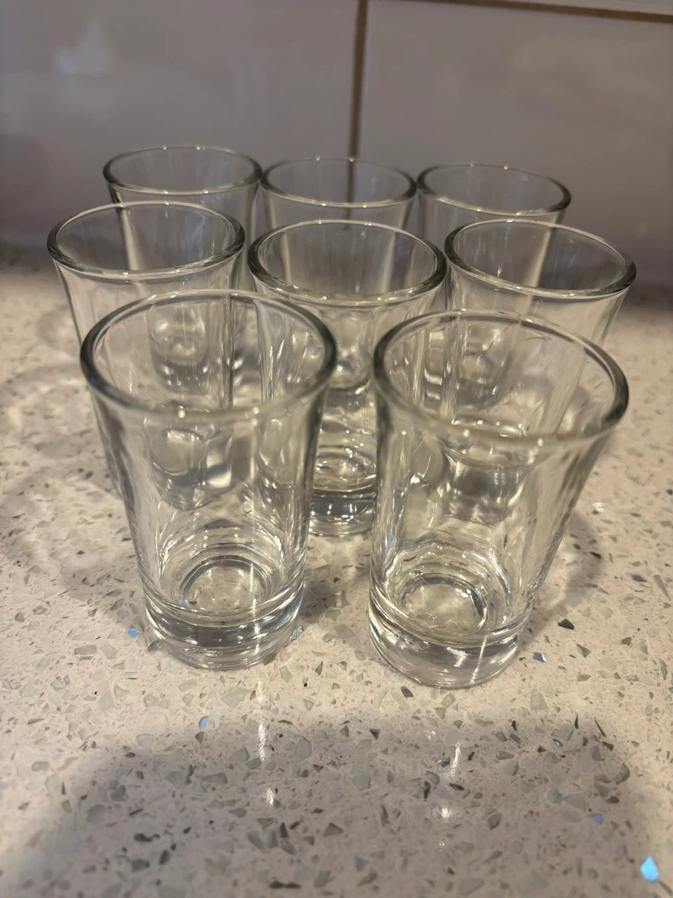 Set of 8 Clear Glass Shot Glasses - photo 2