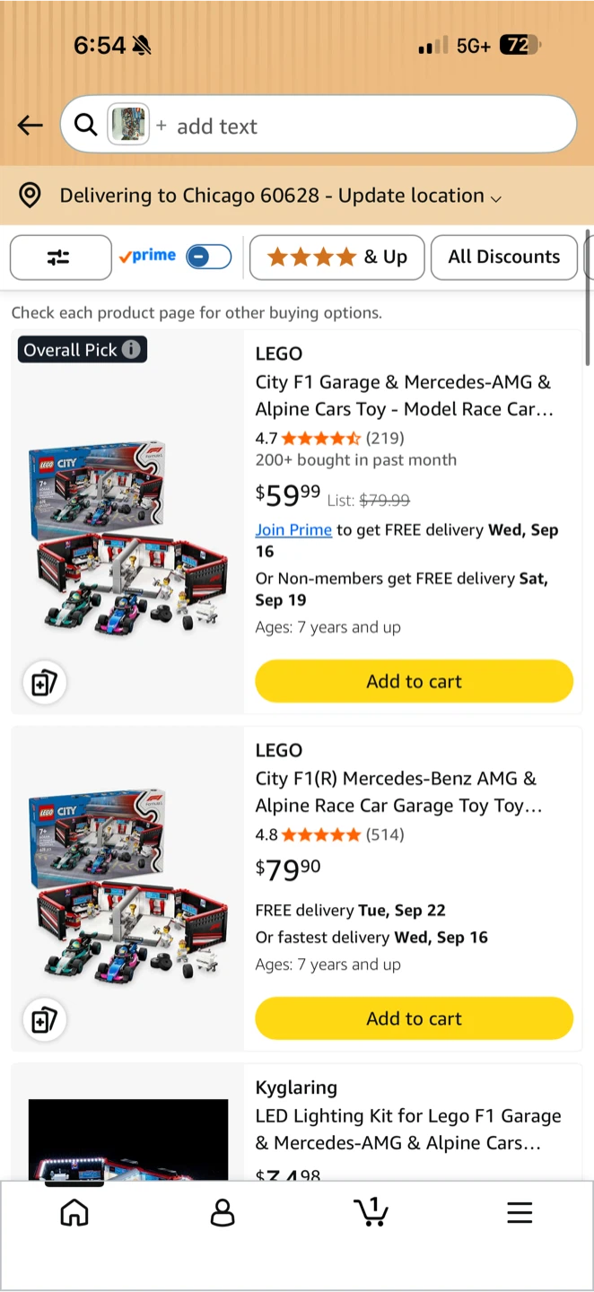 LEGO City Formula 1 Garage & Mercedes-AMG & Alpine Cars - photo 3