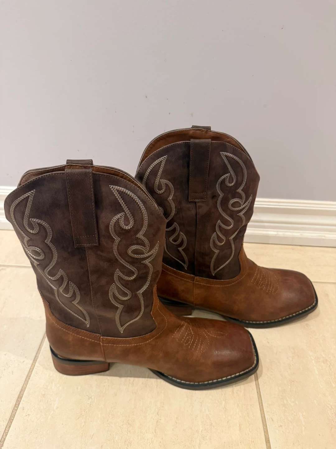 Brown Western Cowboy Boots - photo 4