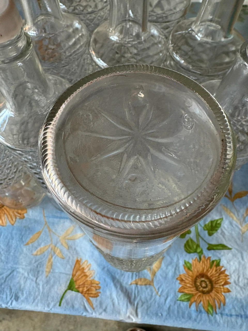 Diamond Pattern Glass Bottles - photo 3