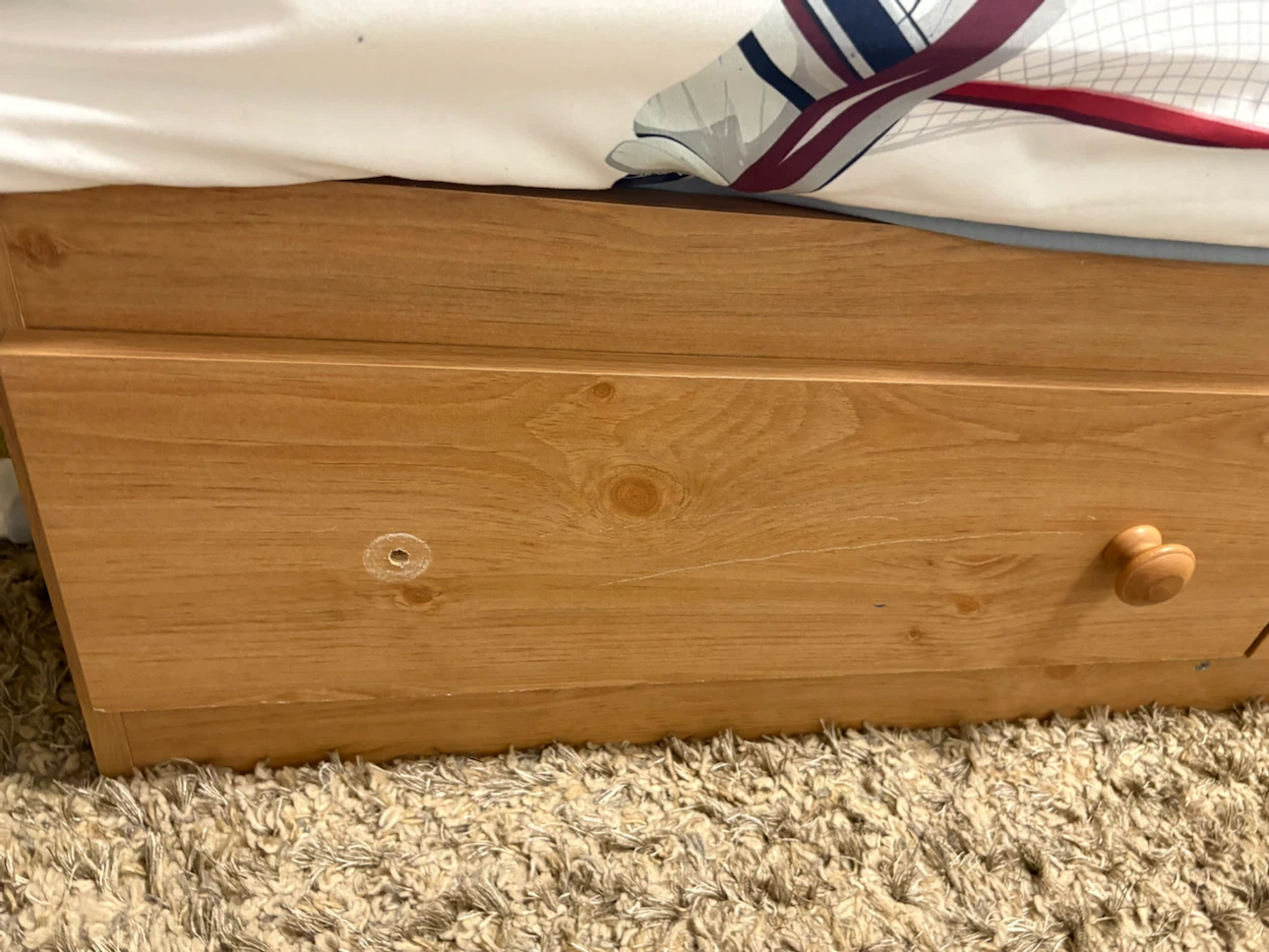 Wooden storage bed frame with two drawers - photo 3