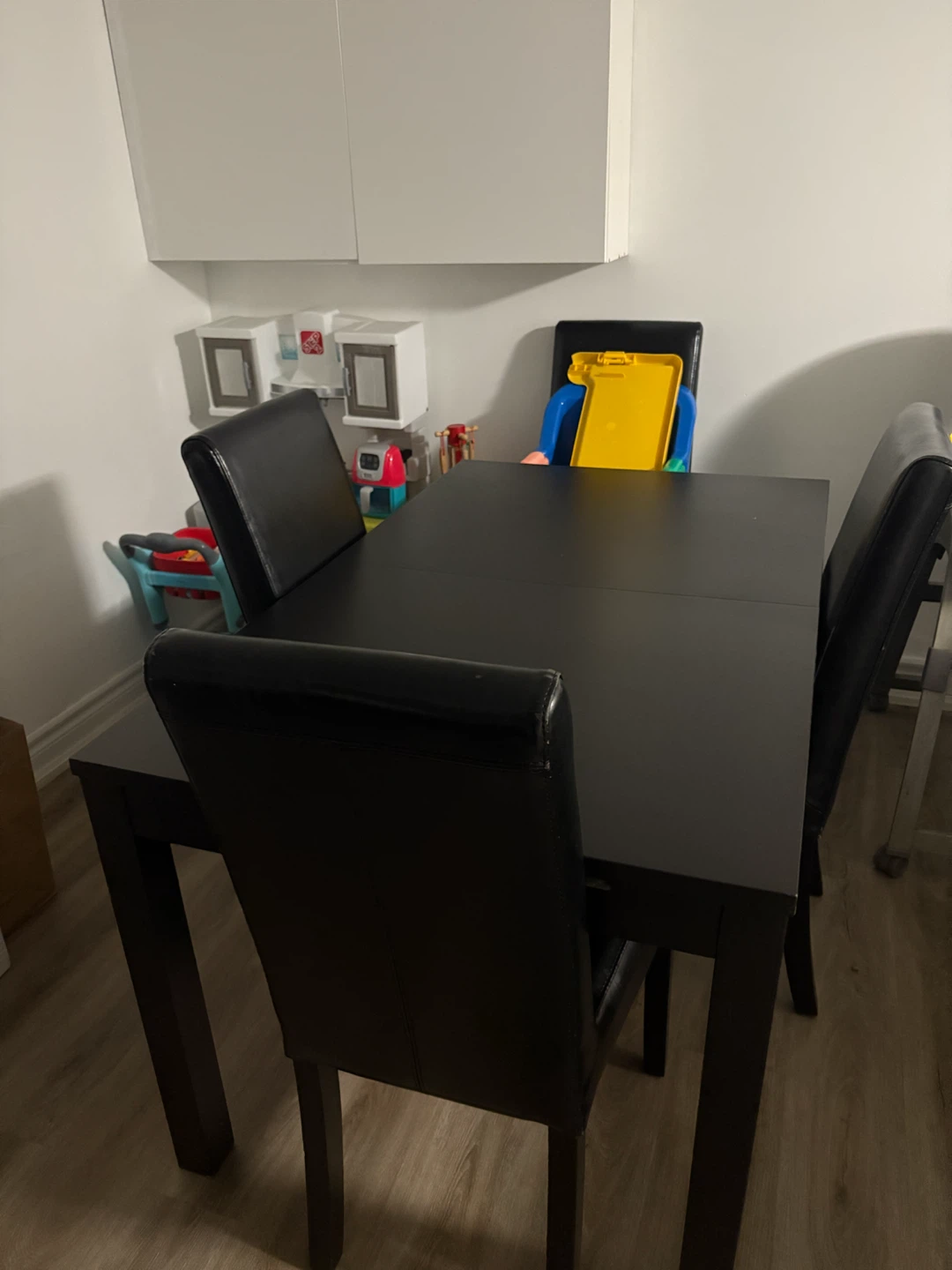 Black Dining Table and Chairs Set