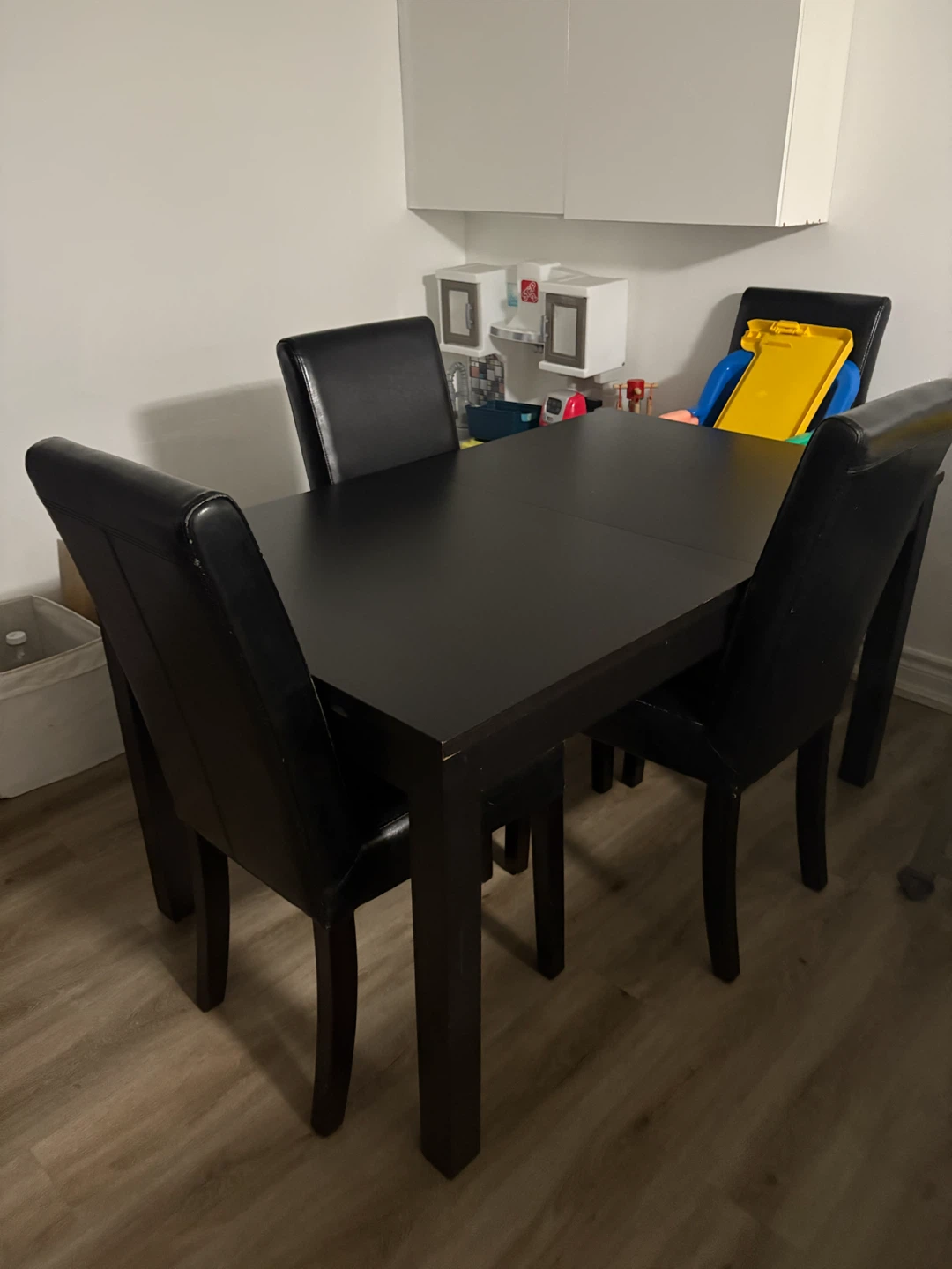 Black Dining Table and Chairs Set - photo 2