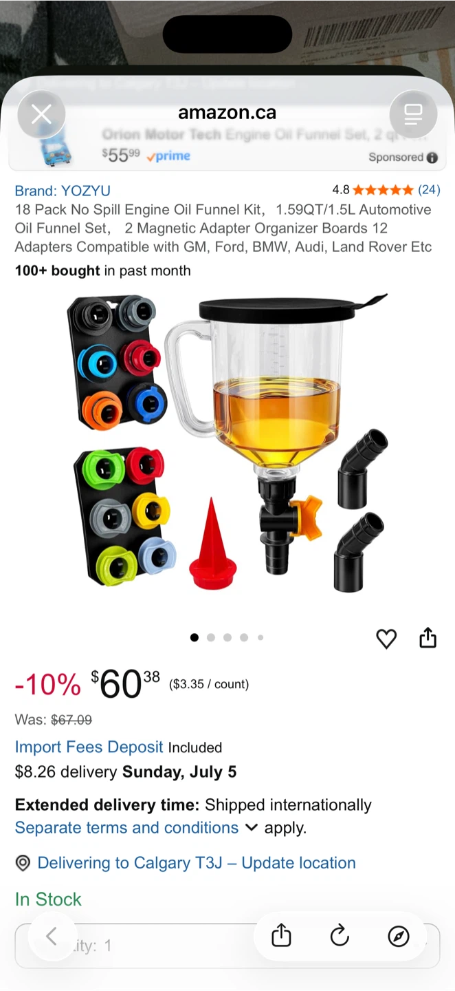 YOZYU 18 Piece No Spill Automotive Oil Funnel Kit