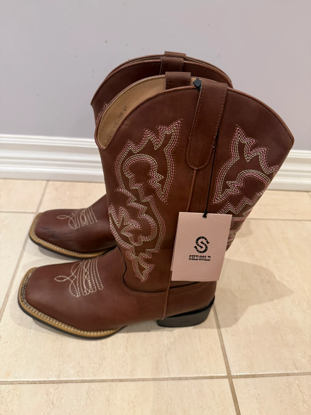 SheSole Brown Cowboy Boots