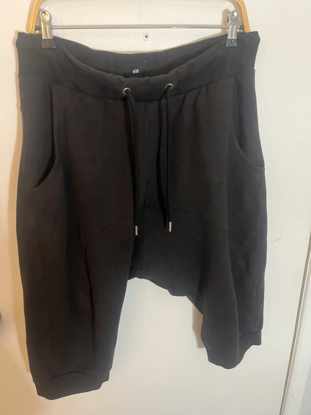 H&M Black Jogger Shorts - Size Large - photo 2