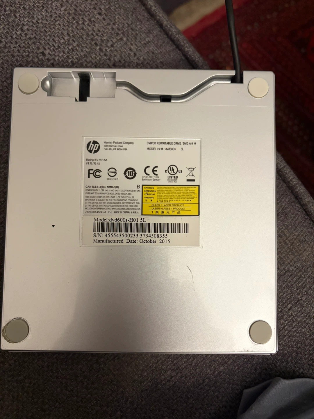 HP dvd600s External DVD Rewritable Drive - photo 4