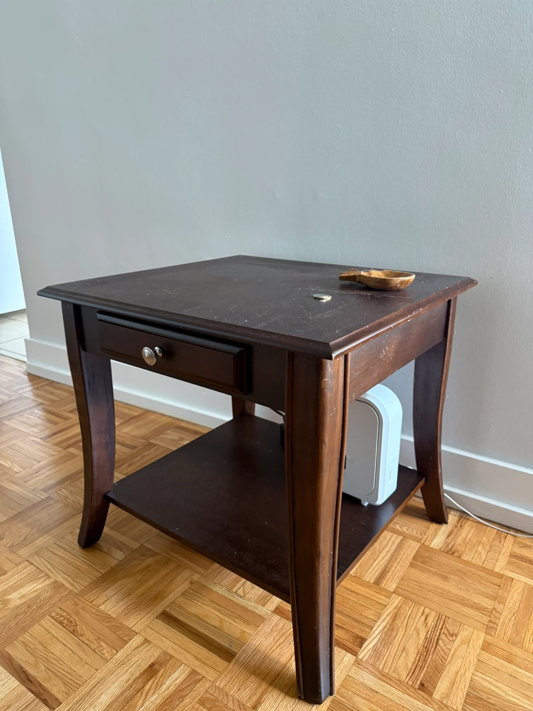 Dark wood coffee table and matching end tables - photo 4