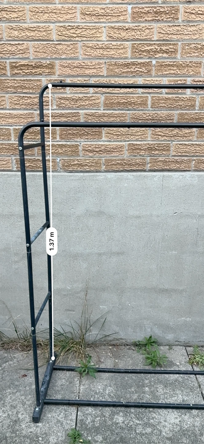 Black Metal Clothing Rack - photo 3