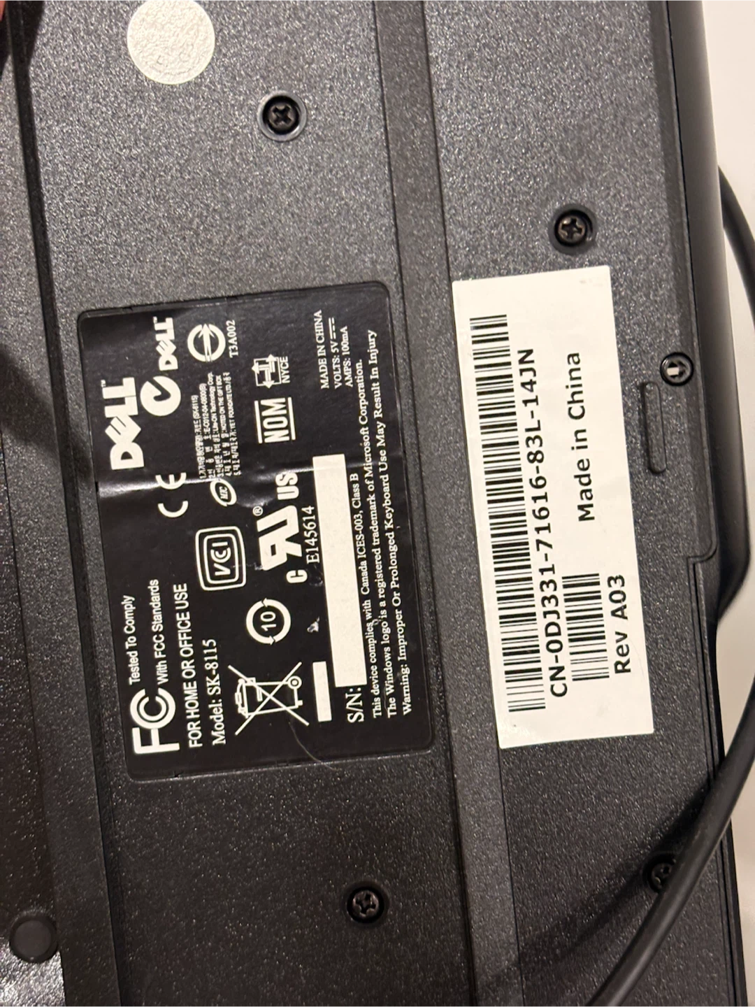 Dell SK-8115 Wired Keyboard - photo 3
