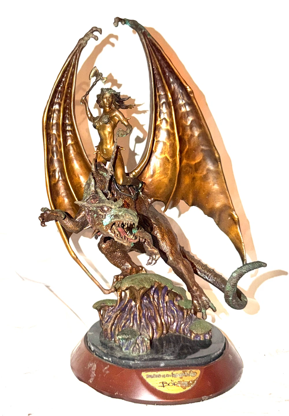Maiden of the dragon’s axe  Boris Vallejo bronze statue