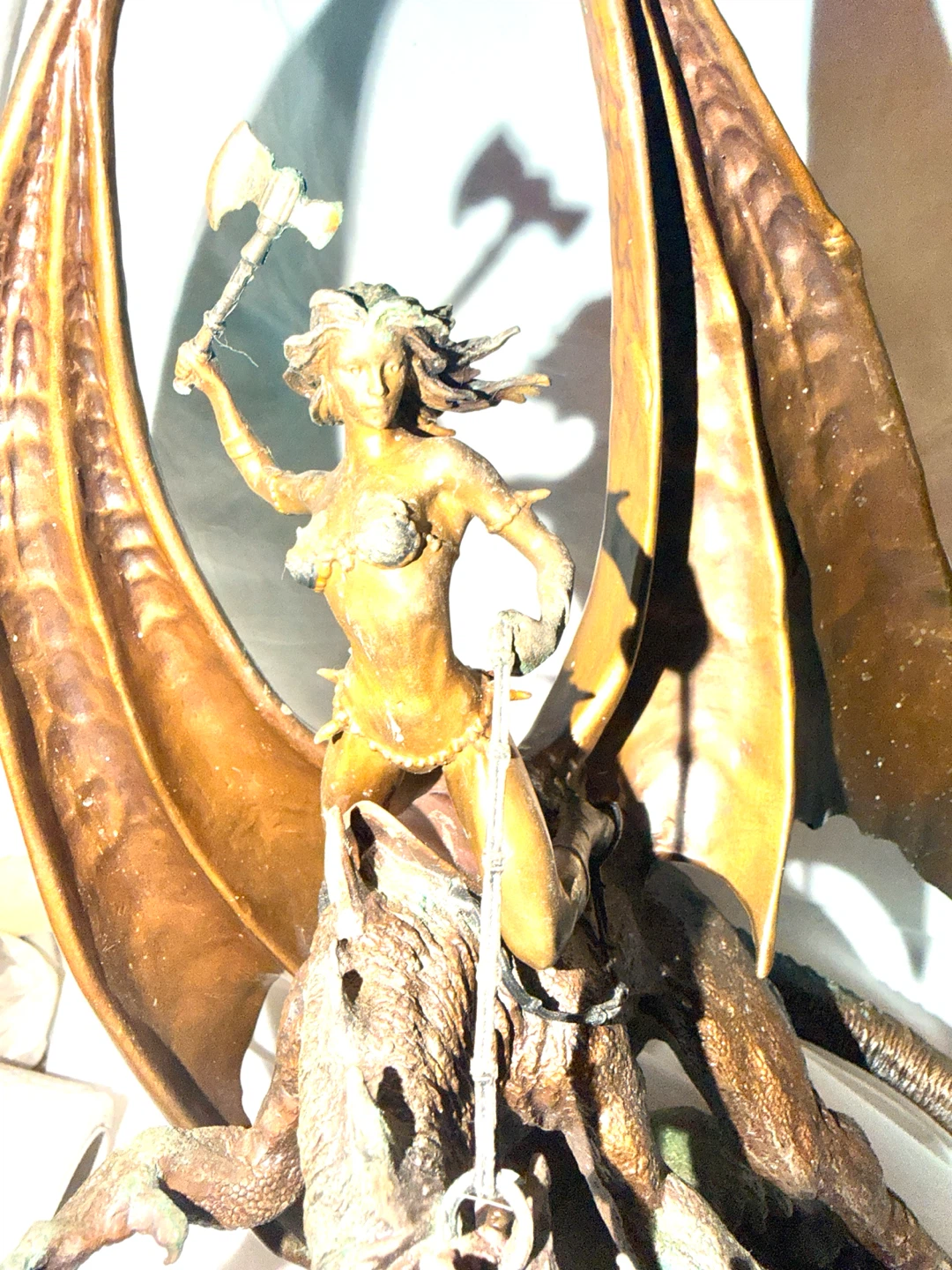 Maiden of the dragon’s axe  Boris Vallejo bronze statue - photo 5