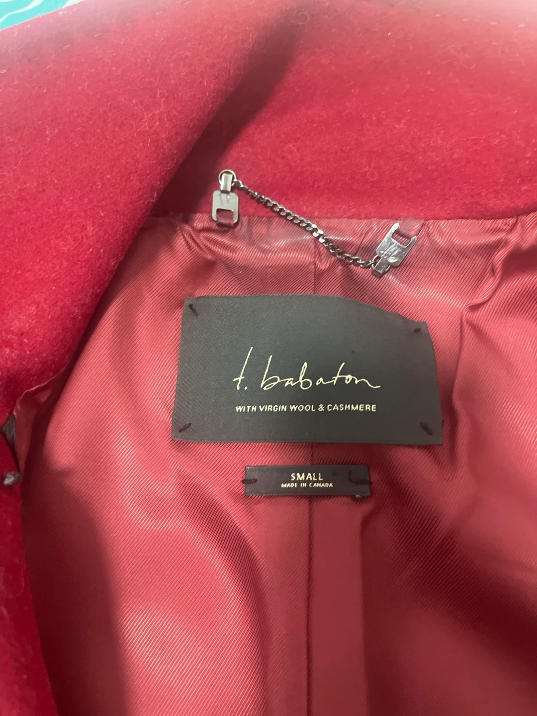 Babaton Red Wool and Cashmere Coat