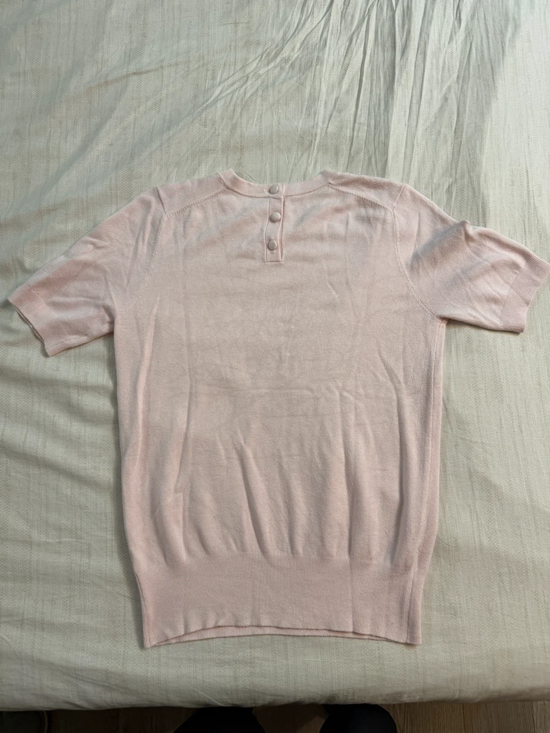 Light Pink Short Sleeve Knit Sweater - photo 2