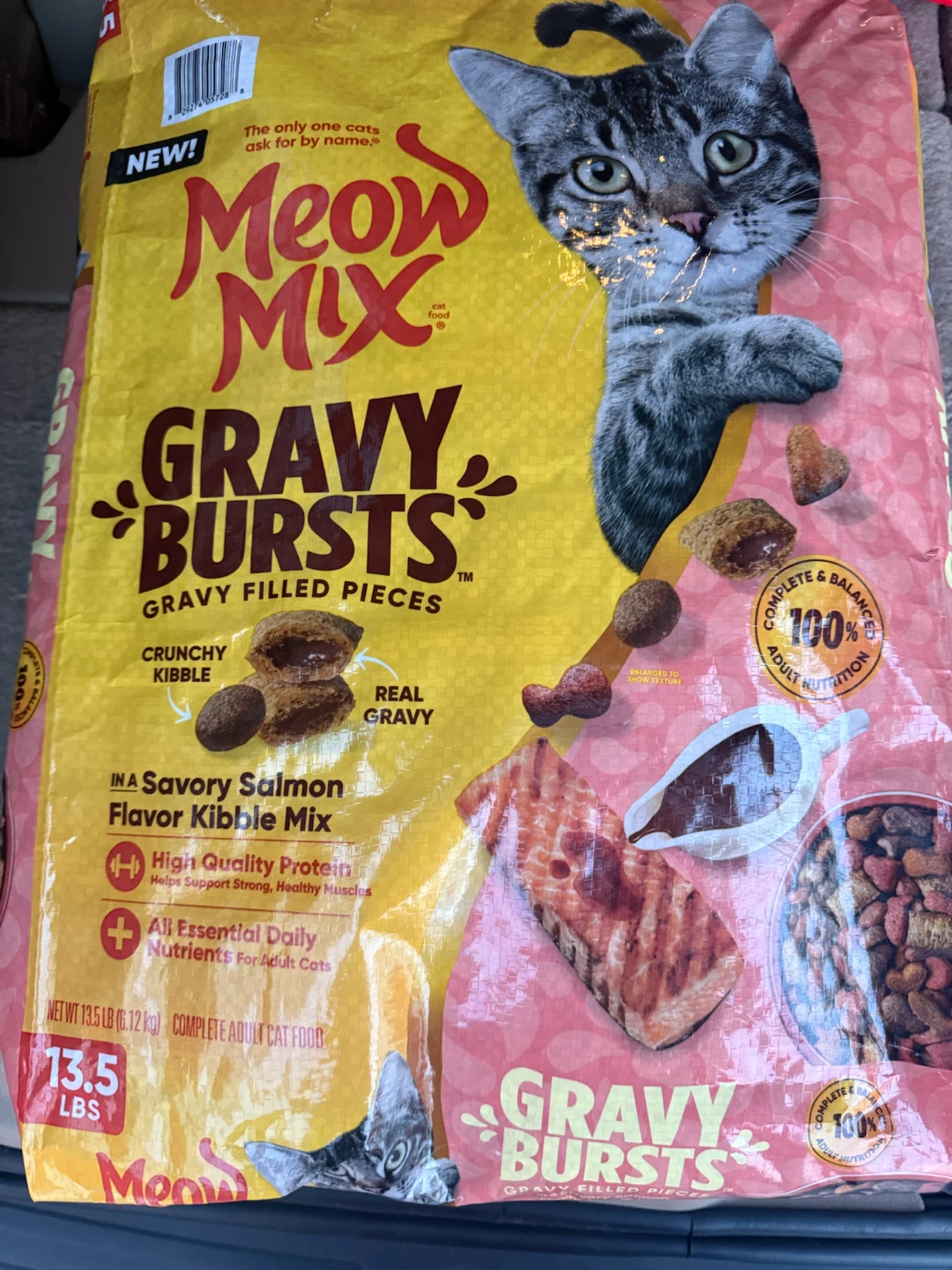 Meow Mix Gravy Bursts Savory Salmon 13.5 Lbs
