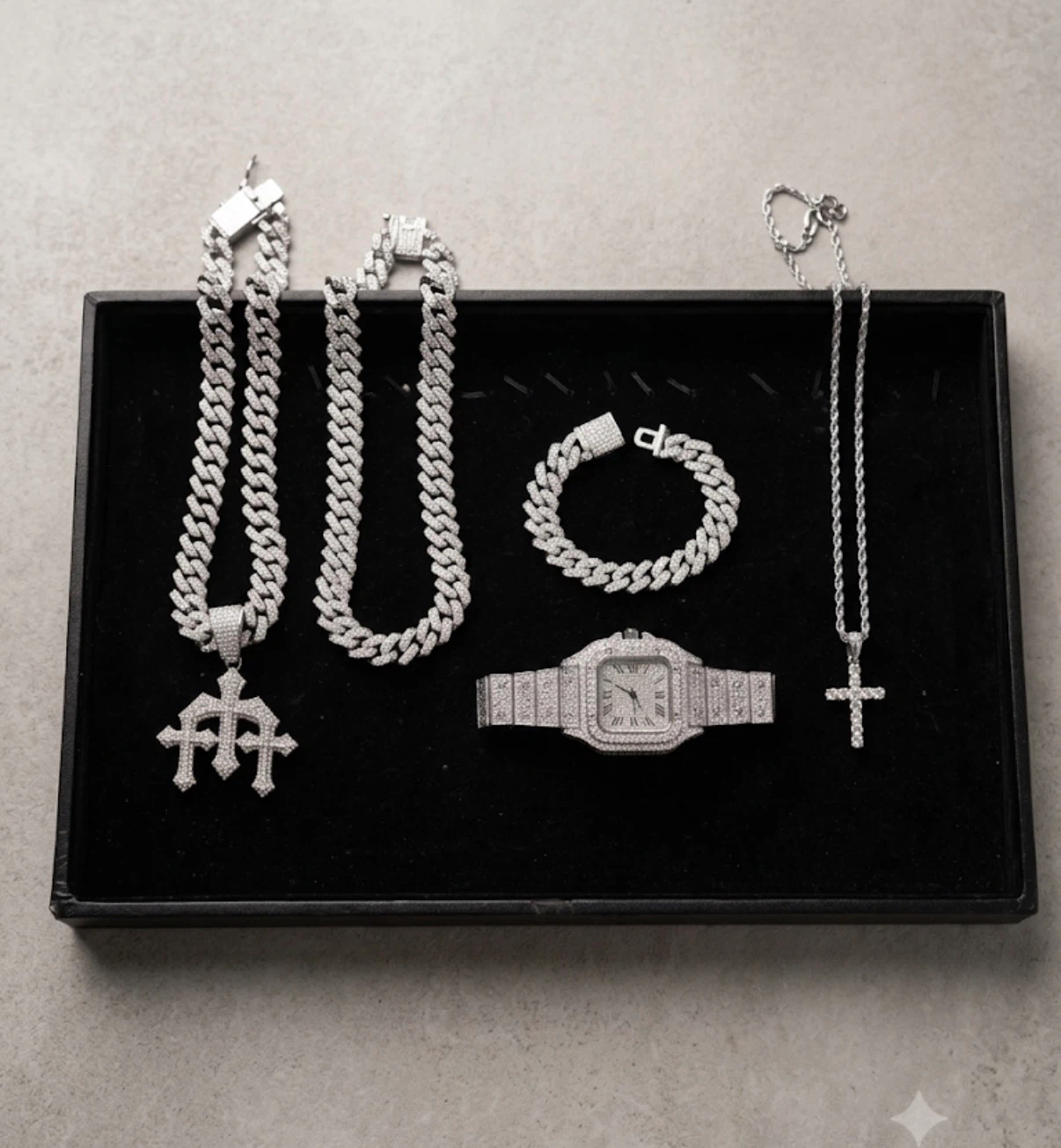 Iced Out Cuban Link Chains, Bracelets and Watches - photo 3