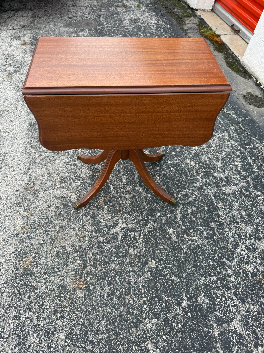 Wooden drop-leaf side table