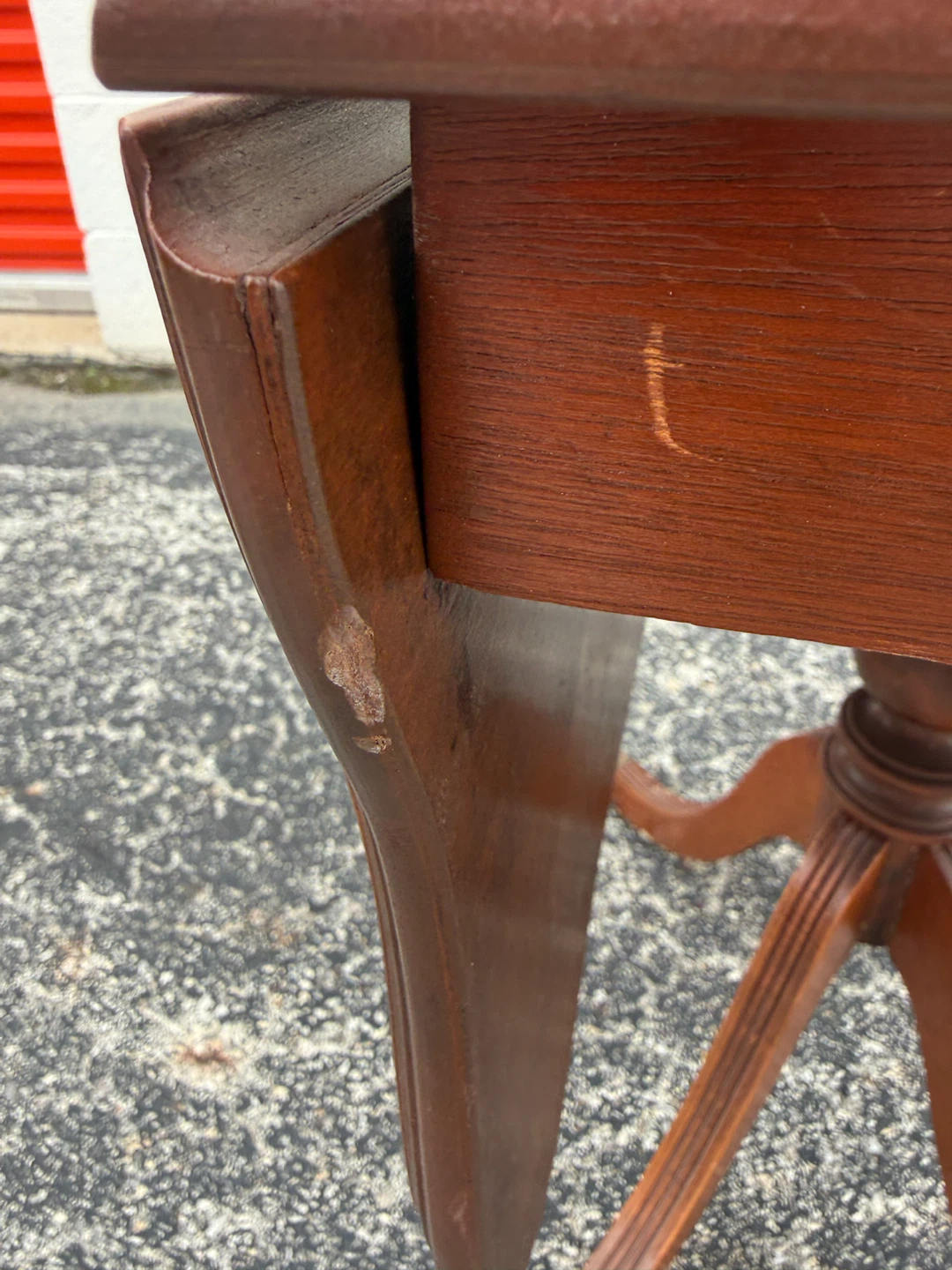 Wooden drop-leaf side table - photo 3