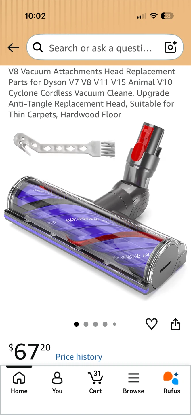 Replacement Vacuum Head for Dyson Cordless Models - photo 4