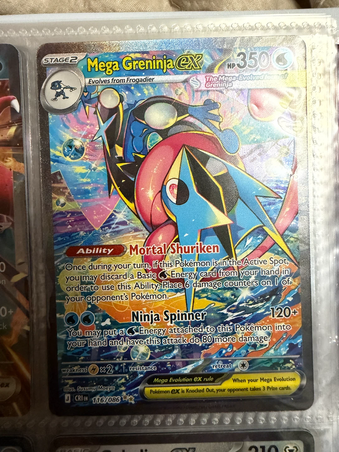 Mega Greninja EX Trading Card