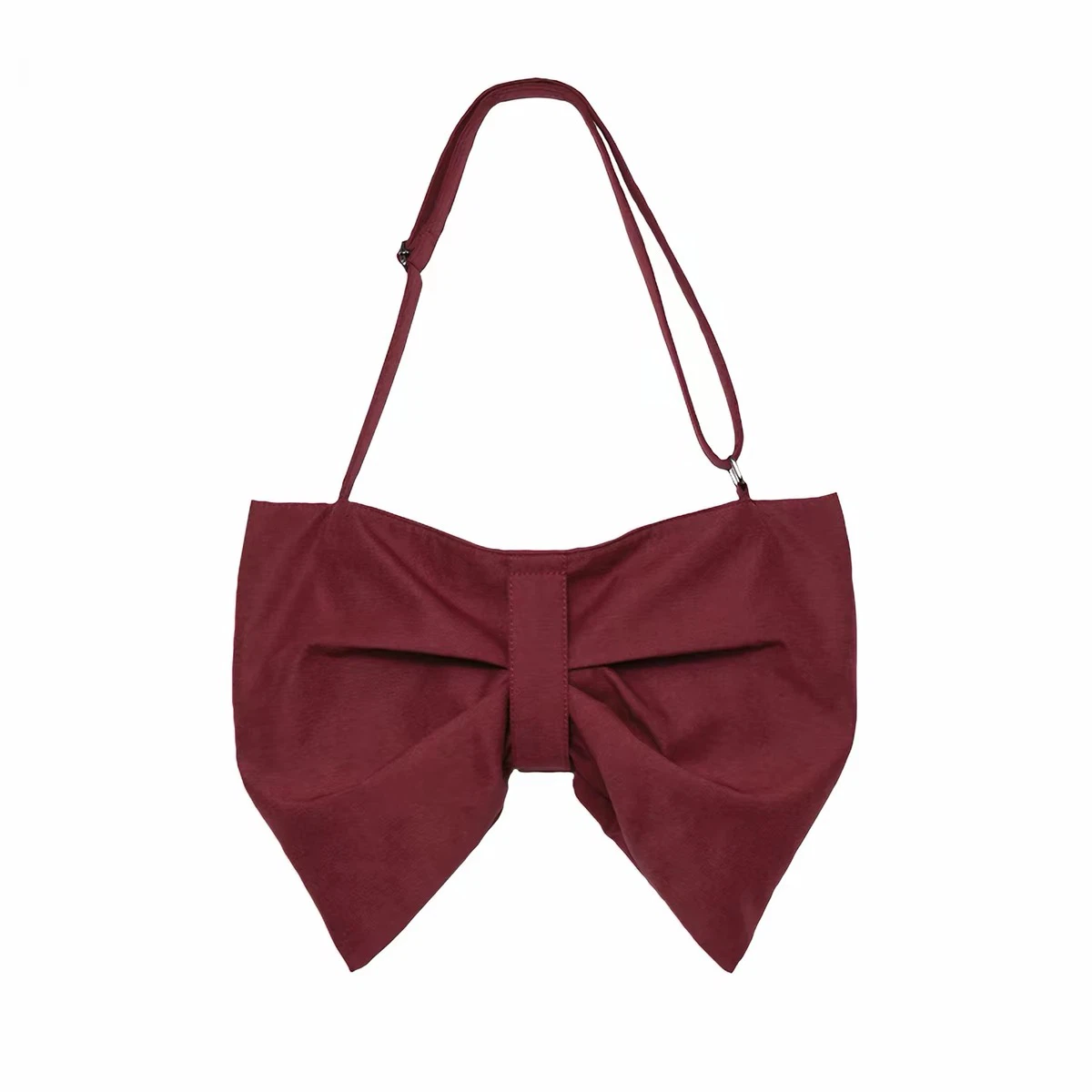 Burgundy Bow Shoulder Bag