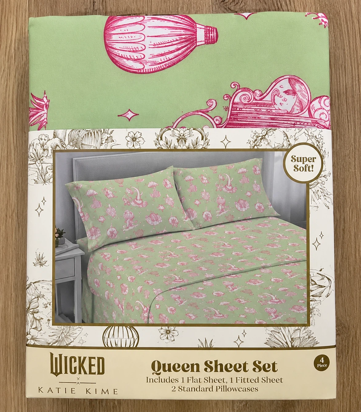 NEW - Wicked x Katie Kime Queen Sheet Set