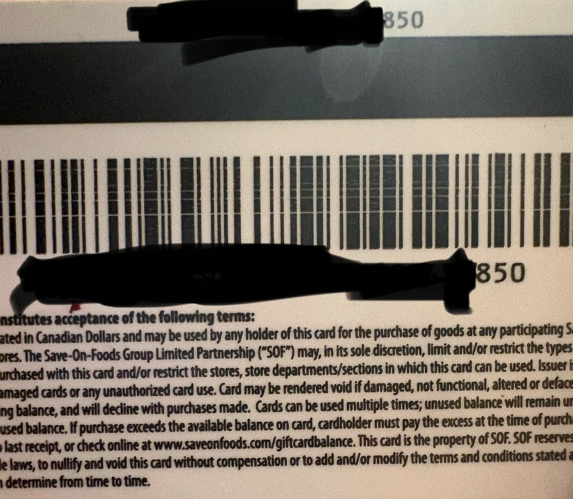 Save-On-Foods $50 gift card - photo 2