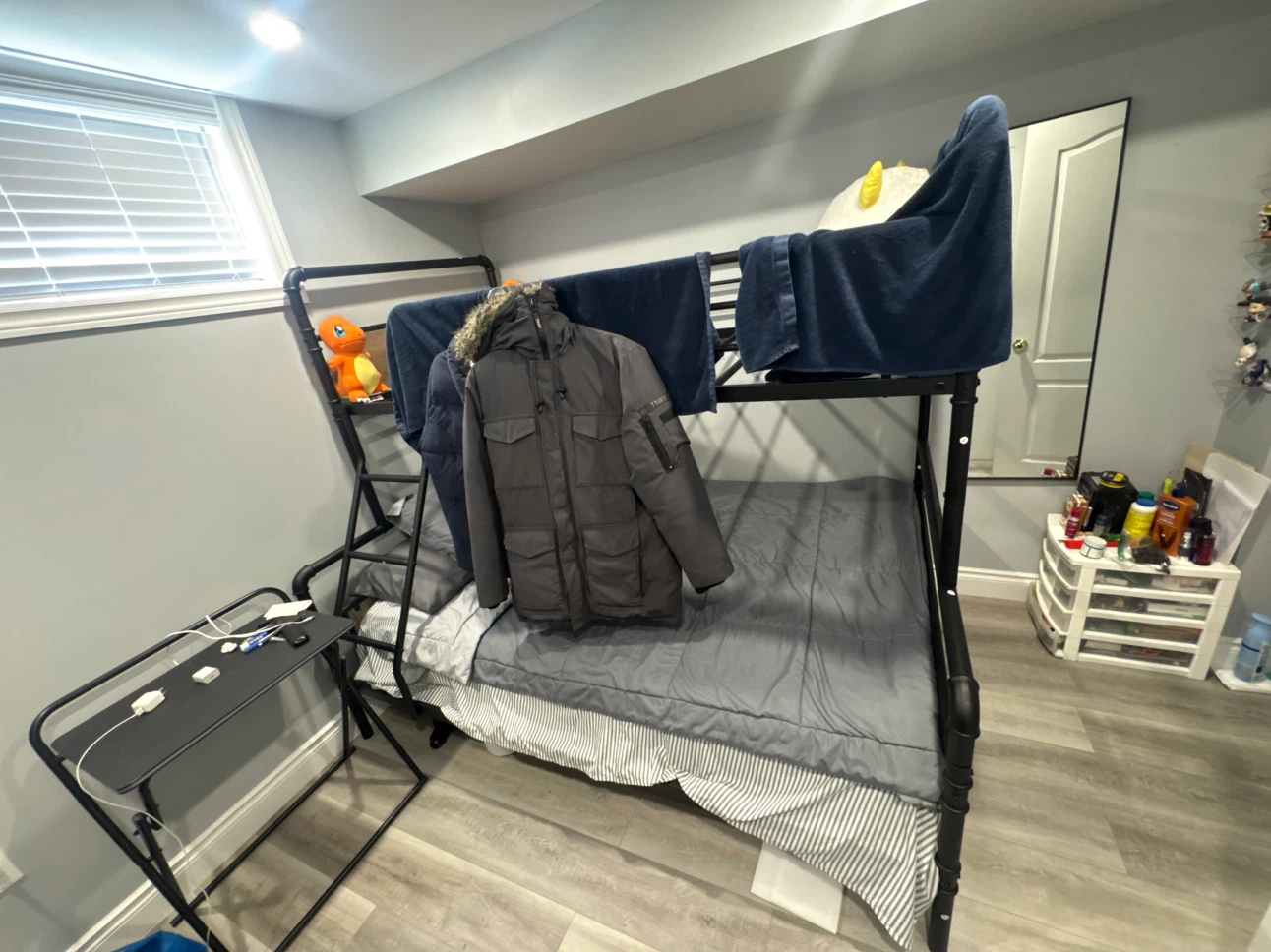 Twin Over Full Metal Bunk Bed – Grey