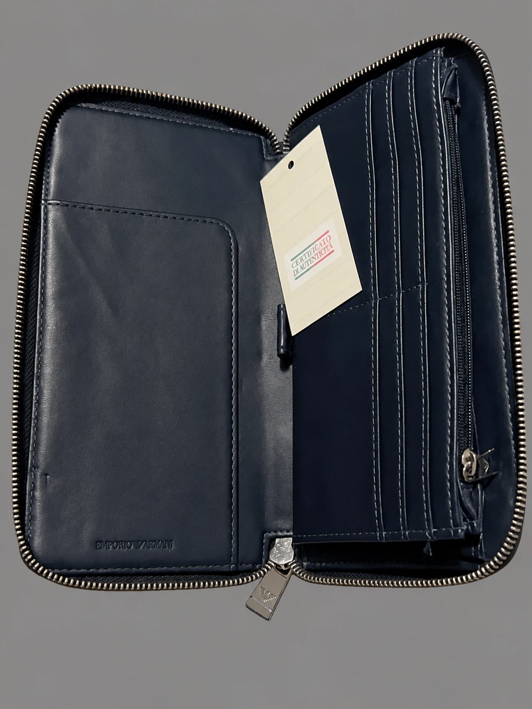 Emporio Armani Navy Zip-Around Wallet - photo 3