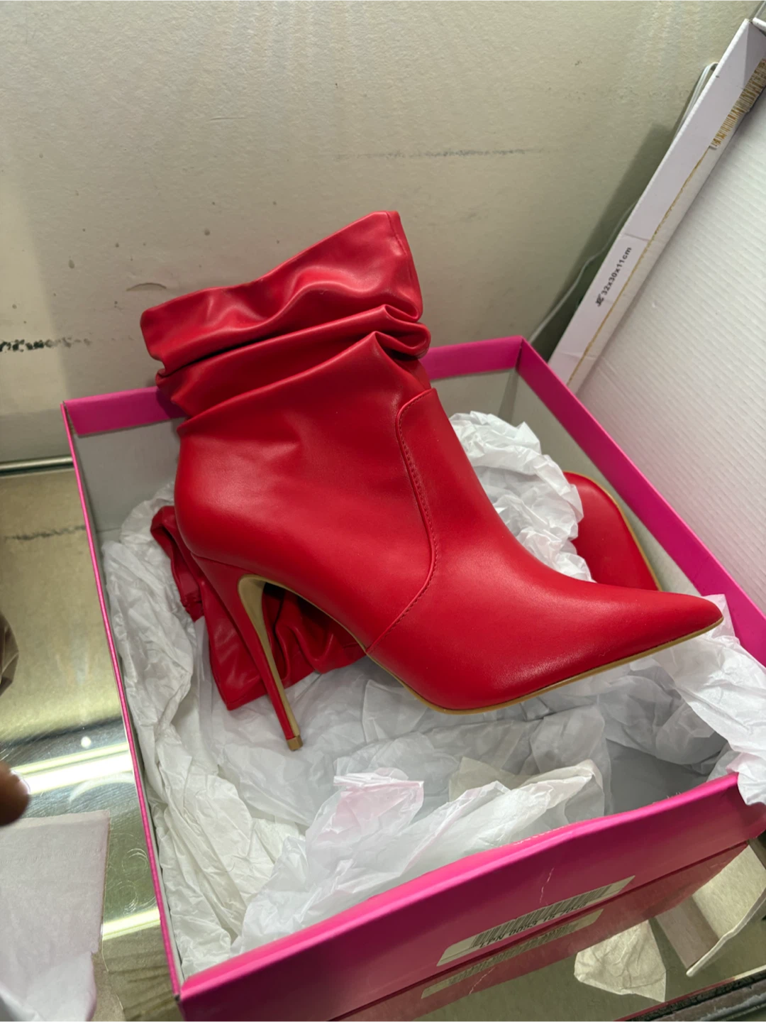 JustFab Zelda Red Stiletto Ankle Boots - photo 3