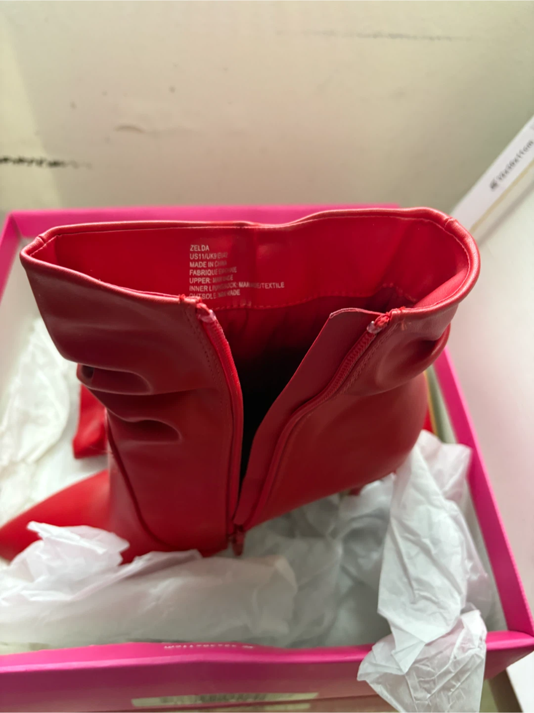 JustFab Zelda Red Stiletto Ankle Boots - photo 4