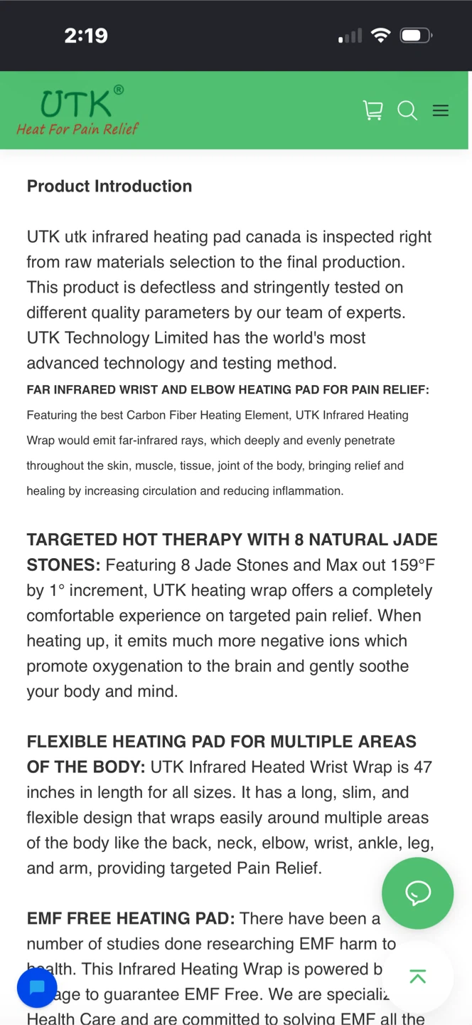 UTK Far Infrared Heating Wrap with Jade Stones - photo 5