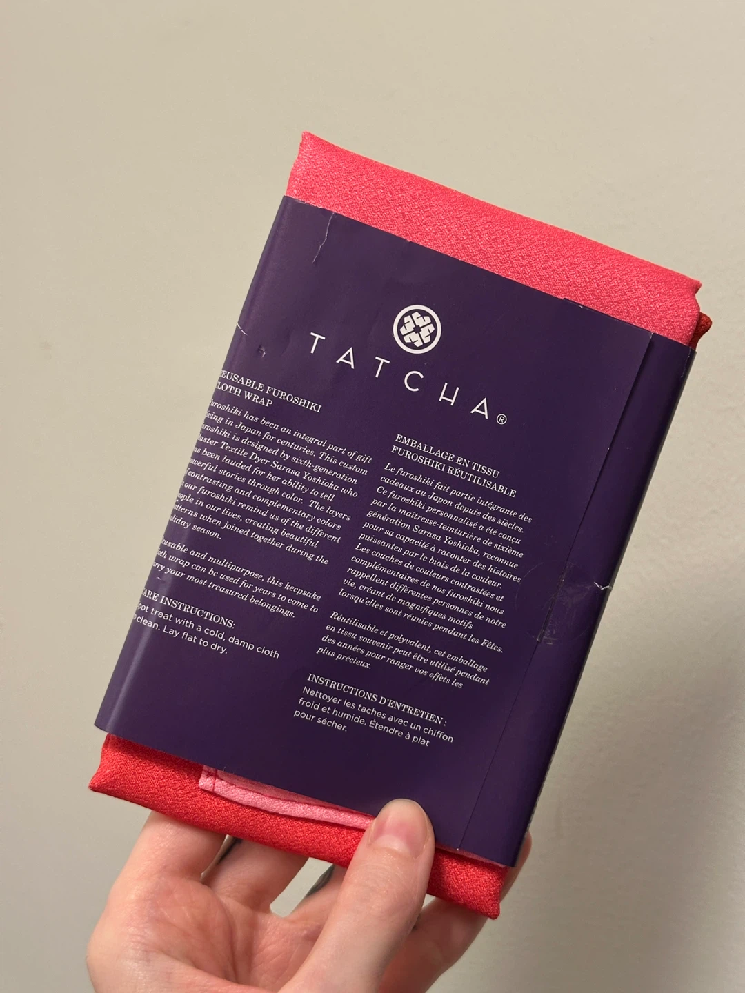 Tatcha Reusable Cloth Wrap handkerchief