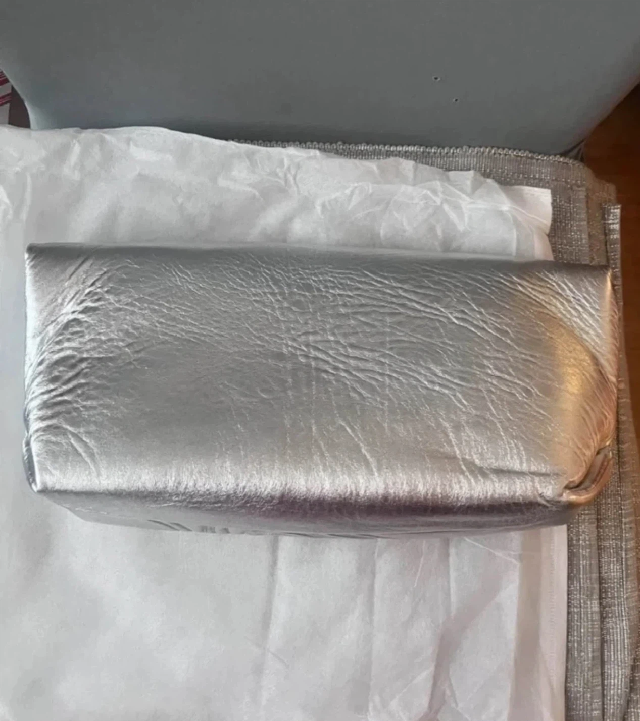 Silver Quilted Clutch Bag - photo 3
