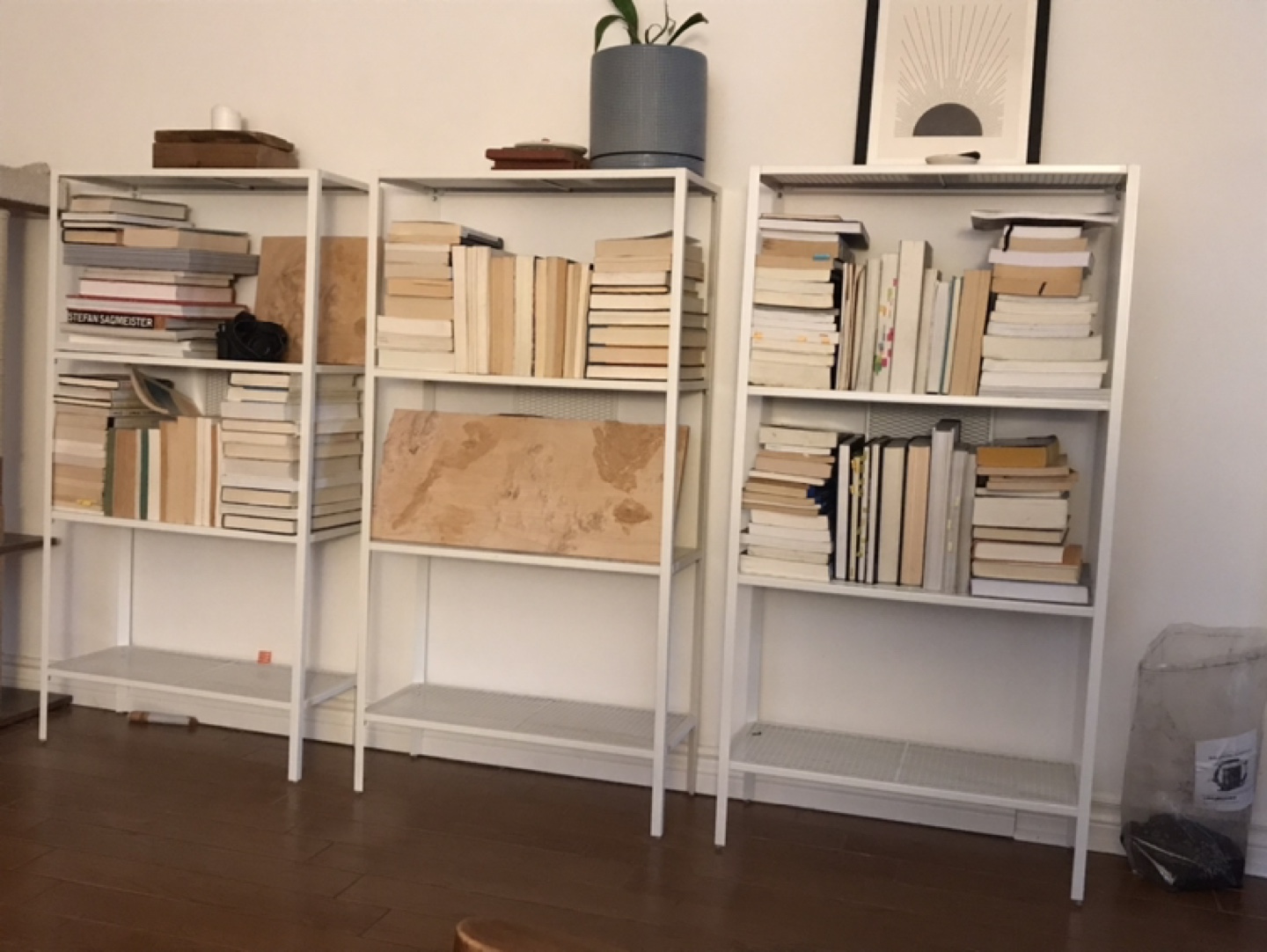Baggebo Shelf Unit - 3x White Metal IKEA shelves