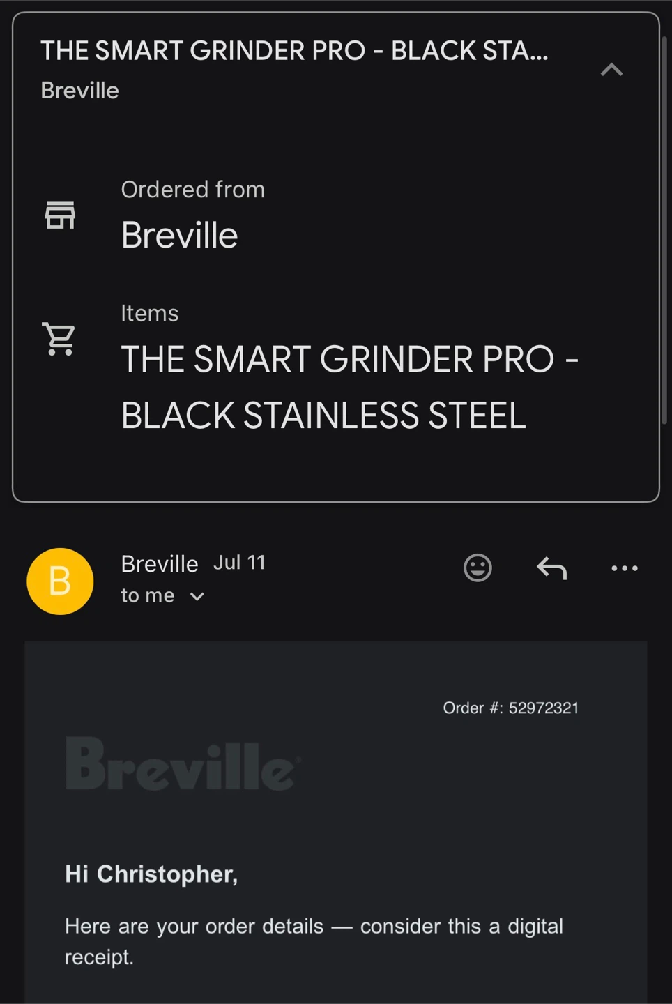 Last day Breville smart grinder pro - photo 3