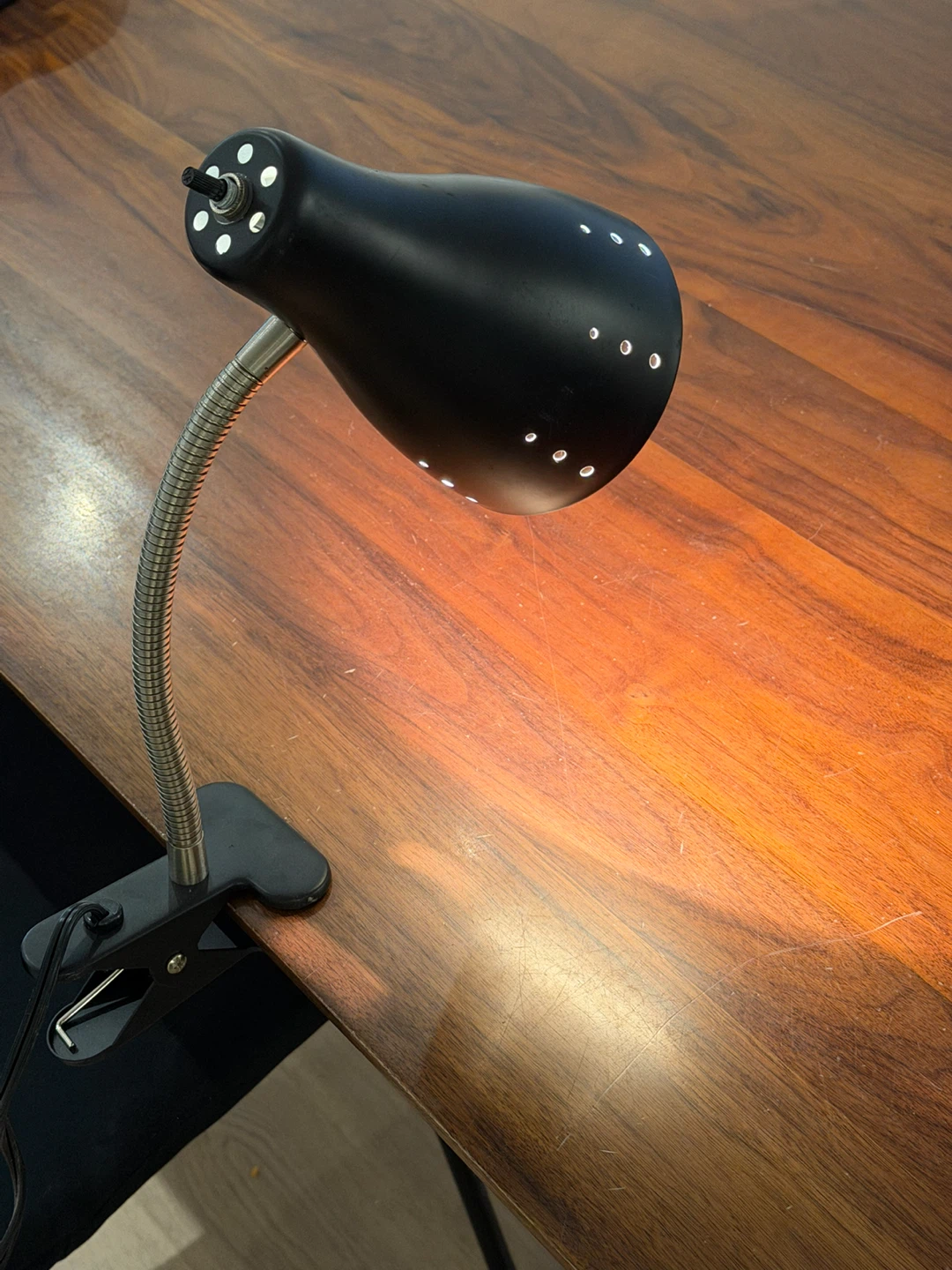 Black Clip-On Desk Lamp - photo 2
