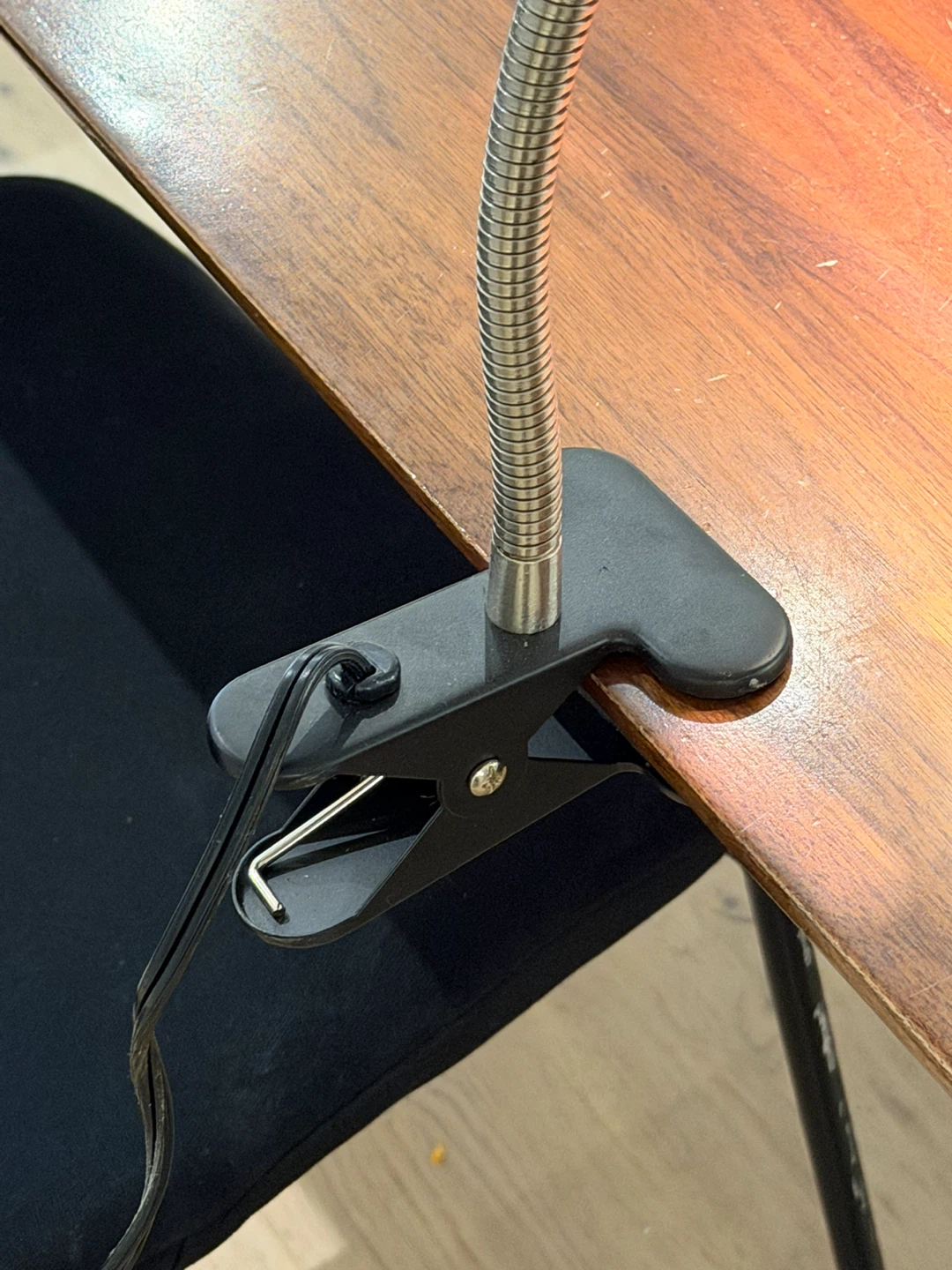 Black Clip-On Desk Lamp - photo 4