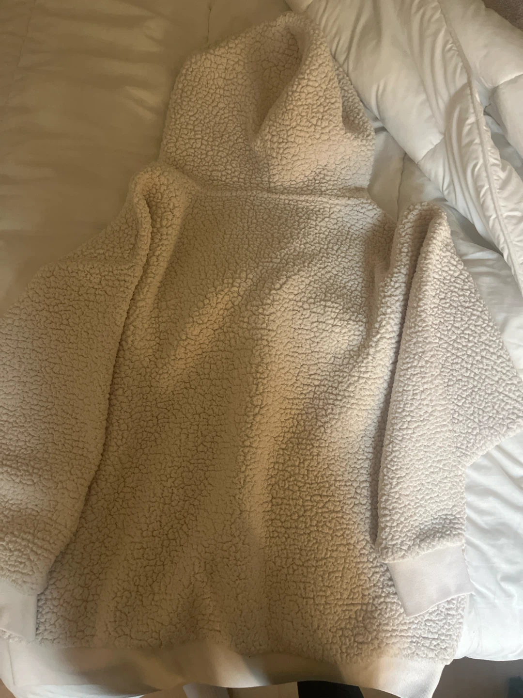 PINK oversized sherpa hoodie fluffy - photo 3